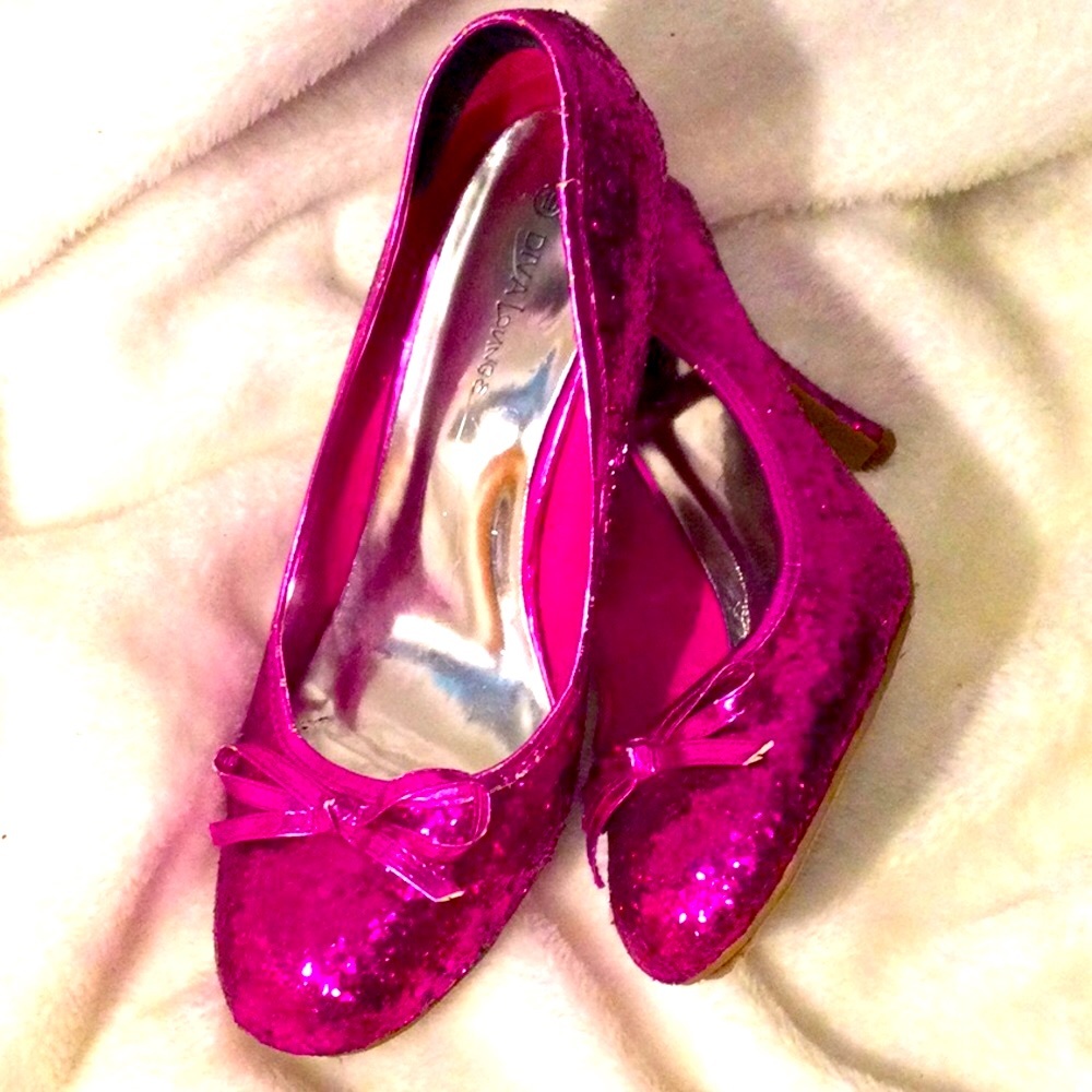 FUSCIA SPARKLY PARTY SHOES BY 👠DIVA LOUNGE👠